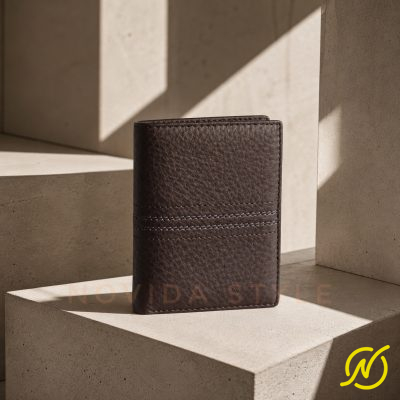 Ví đứng nam da bò Ý sần cao cấp kích thước 9x12cm