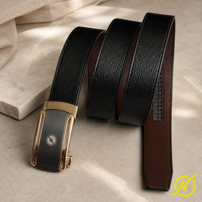 Thắt lưng nam da bò cao cấp khóa tăng đưa Novida