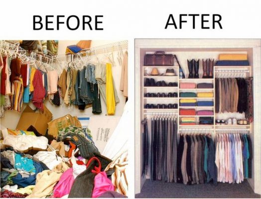 Chia ngăn tủ đồ đựng quần áo