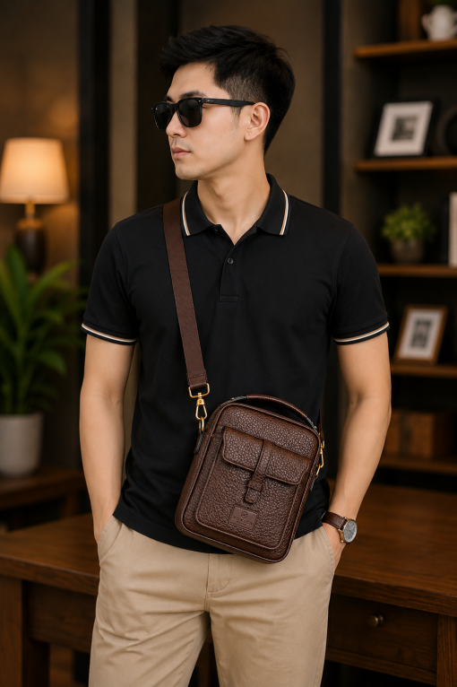 Túi Da Trâu Cao Cấp Nam NOVIDA STYLE đeo chéo